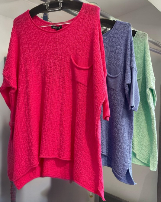 Viscose 3/4 Sleeve Knitted Top