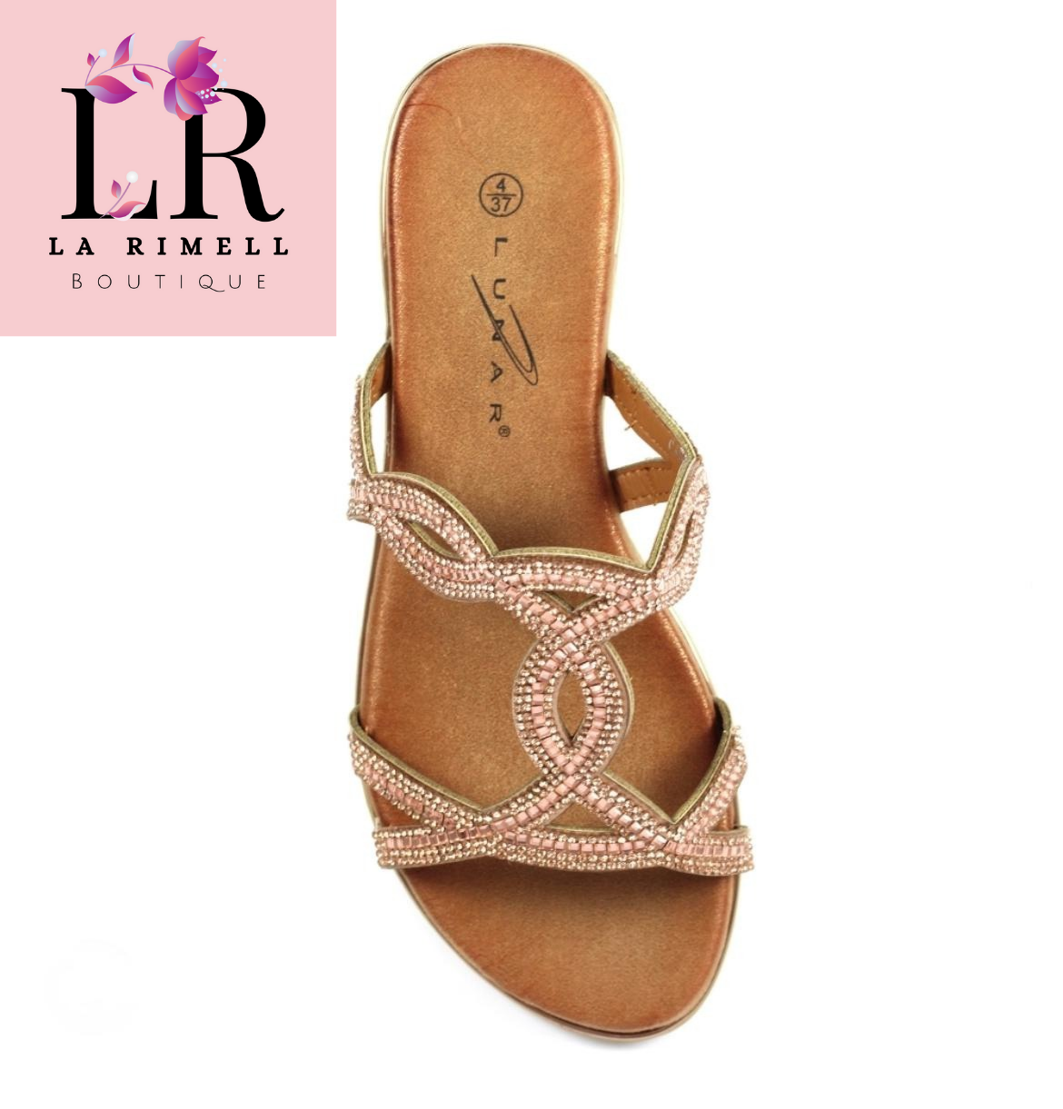 Lunar Gold Crystal Sandals