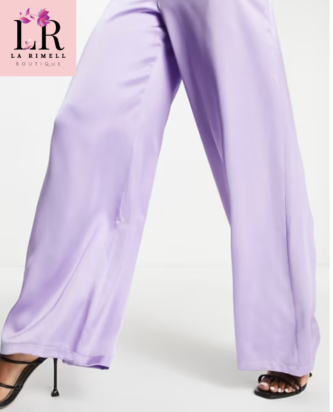 Lilac Satin Palazzo trousers